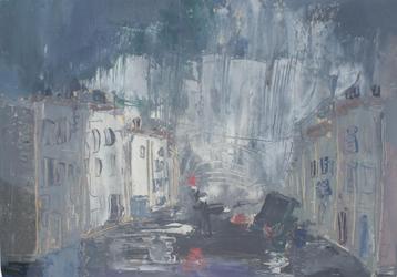 Jack Godderis (1916-1971): Stadszicht (58 x 48 cm) beschikbaar voor biedingen