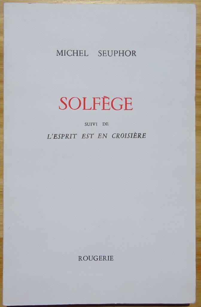 Michel Seuphor, 1997, Rougerie, Solfège - l'esprit *signed, Boeken, Gedichten en Poëzie, Zo goed als nieuw, Eén auteur, Ophalen of Verzenden