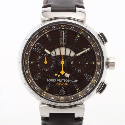 Louis Vuitton Cup Regate Chrono, Handtassen en Accessoires, Horloges | Heren, Gebruikt, Polshorloge, Overige merken, Staal, Leer