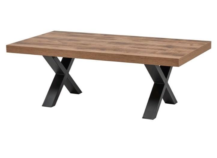 Salontafel industrieel 130x68 bruin zwart, Maison & Meubles, Tables | Tables de salon, Comme neuf, Moins de 50 cm, 50 à 100 cm