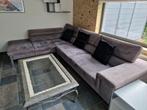 Salon / Hoekzetel met poef in suède - 310x220, Huis en Inrichting, Zetels | Zetels en Chaises Longues, Ophalen, Gebruikt, 150 cm of meer