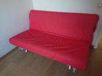 IKEA PS LEVOS 2 slaapbank - Vansta rood, Ophalen, Gebruikt, Tweepersoons, 150 tot 200 cm