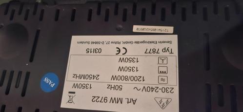 Severin microgolf, Elektronische apparatuur, Microgolfovens, Gebruikt, Vrijstaand, Combi-microgolfoven, Minder dan 45 cm, Ophalen