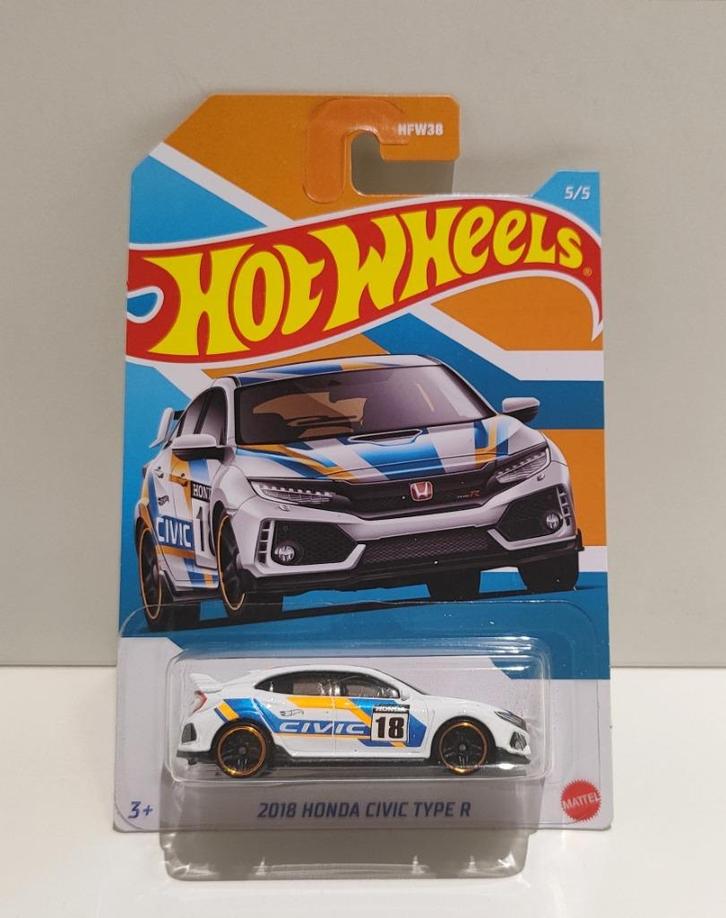 Hot Wheels Honda Civic 2018 Type R Honda series (2022), Hobby en Vrije tijd, Modelauto's | Overige schalen, Ophalen of Verzenden