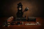 Vintage pons-/nummermachine met accessoires – industrieel er, Ophalen