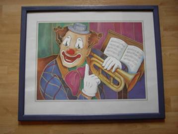 2 kaders met afbeelding van clown beschikbaar voor biedingen