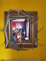 Miroir bois de cerf et bronze, Antiek en Kunst, Antiek | Woonaccessoires, Ophalen