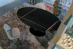 Ovalen Knoll tulip tafel in zwarte "Sahara Noir" marmer door, Ophalen, Zo goed als nieuw, Overige materialen
