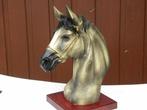 Tête de cheval Gris sur socle en bois, Ophalen, Zo goed als nieuw