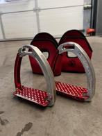 Veiligheidsstijgbeugeks tech stirrups kinderen rood/zilver, Dieren en Toebehoren, Ophalen, Gebruikt, Springen