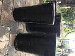 Set  zwart geglazuurde teraccotta potten NIEUW!, Jardin & Terrasse, Bacs à fleurs & Jardinières, Comme neuf, Intérieur, Autres matériaux