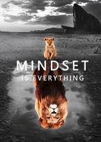 Canvas poster Mindset is everything - leeuw en welp mancave, Ophalen of Verzenden, Zo goed als nieuw, Reclamebord