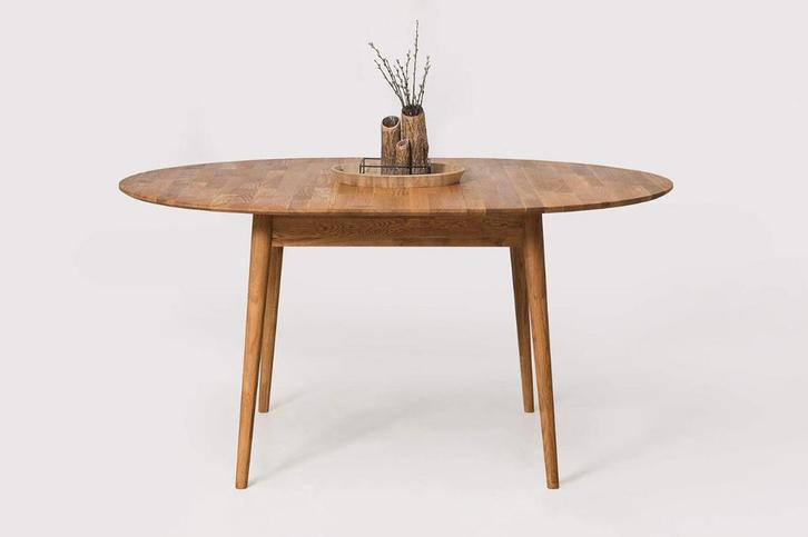 Uitschuifbare eettafel nieuw (waarde 950€) massief eiken, Huis en Inrichting, Tafels | Eettafels, Zo goed als nieuw, Eikenhout