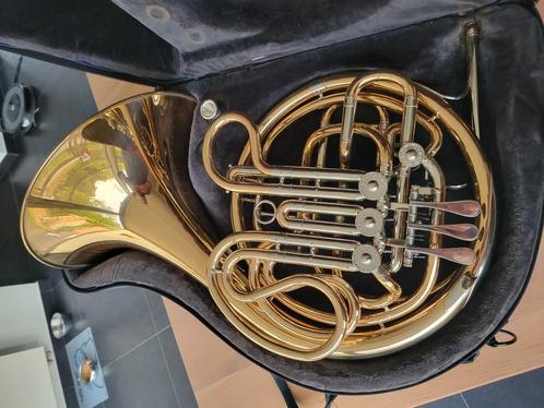 Hoorn F/Bb Hans Hoyer gereserveerd, Muziek en Instrumenten, Blaasinstrumenten | Hoorns, Zo goed als nieuw, Ophalen