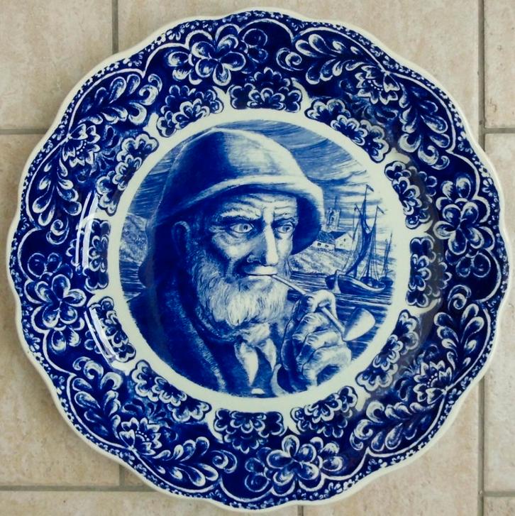 ASSIETTE  BOSCH/FRERES La Louvière en Delft 39cm, Antiquités & Art, Antiquités | Céramique & Poterie, Enlèvement ou Envoi