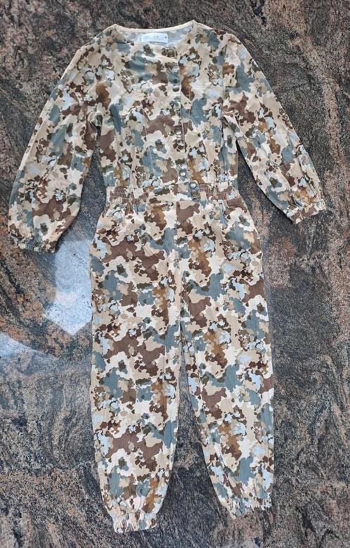 Mt 134 Jumpsuit in ribfluweel en camouflagemotief, Kinderen en Baby's, Kinderkleding | Maat 134, Zo goed als nieuw, Meisje, Overige typen