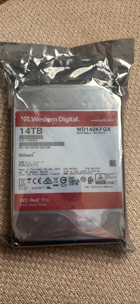 Disque dur western digital red pro, Computers en Software, Harde schijven, Zo goed als nieuw, Server, NAS, Ophalen