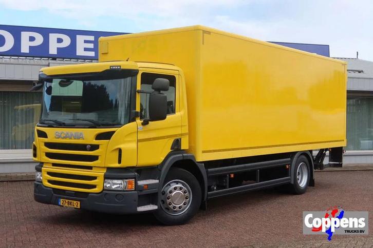 Scania P250 Bak+Klep E6 Dhollandia 1500 kg, Auto's, Vrachtwagens, Bedrijf, Airconditioning, Cruise Control, Scania, Diesel, Automaat