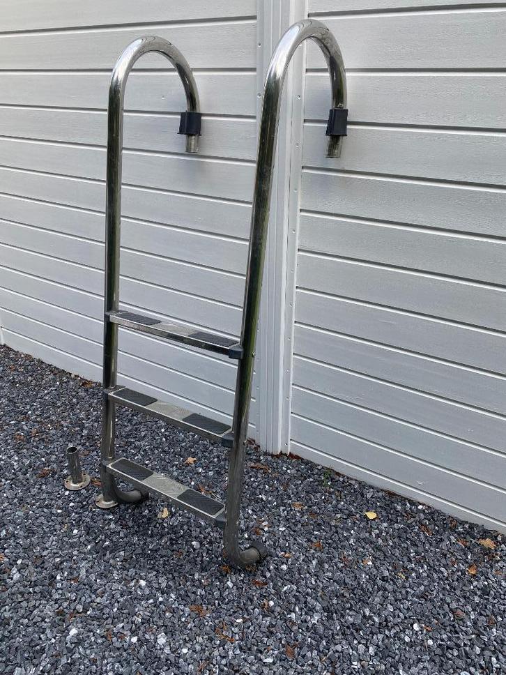 RVS zwembadtrap 3 treden voor ingegraven zwembad, Tuin en Terras, Zwembad-toebehoren, Gebruikt, Overige typen, Ophalen