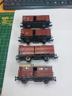 Fleischmann Ho set van 4 auto's, Hobby en Vrije tijd, Wagon, Ophalen of Verzenden, Zo goed als nieuw, Analoog