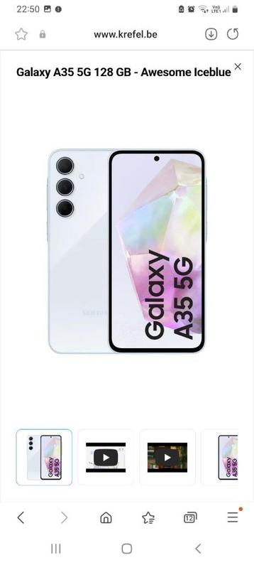 Samsung galaxy a35, Enlèvement ou Envoi, Comme neuf, Sans abonnement, Sans simlock