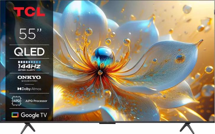 TV - TCL 55T8C QLED 4K 55 inch, Audio, Tv en Foto, Televisies, Nieuw, QLED, 100 cm of meer, 4k (UHD), Overige merken, 120 Hz, Smart TV