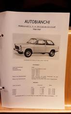 Autobianchi primula technische fiche, Boeken, Ophalen of Verzenden, Zo goed als nieuw