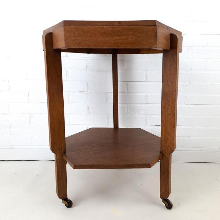 Vintage art deco bijzettafel skyscraper jaren 20/30, Antiquités & Art, Antiquités | Meubles | Tables, Enlèvement