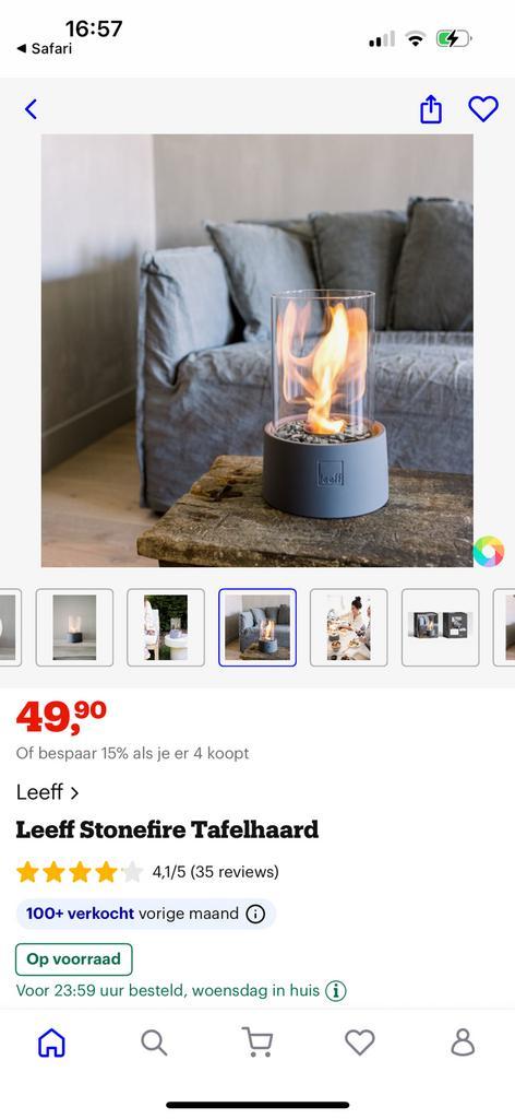 Leeff tafelhaard stonefire, Tuin en Terras, Vuurkorven, Zo goed als nieuw, Ophalen of Verzenden