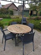 Tuinset met 6 stoelen, Ophalen, Gebruikt, Tuinset