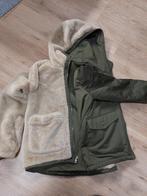 manteau d'hiver 2 en 1 : fourrure kaki et beige, Comme neuf, Taille 36 (S), Autres couleurs, Enlèvement ou Envoi