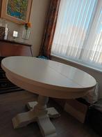 Uitschuifbare ronde eiken tafel, Ophalen, Gebruikt, Vijf personen of meer, Eikenhout