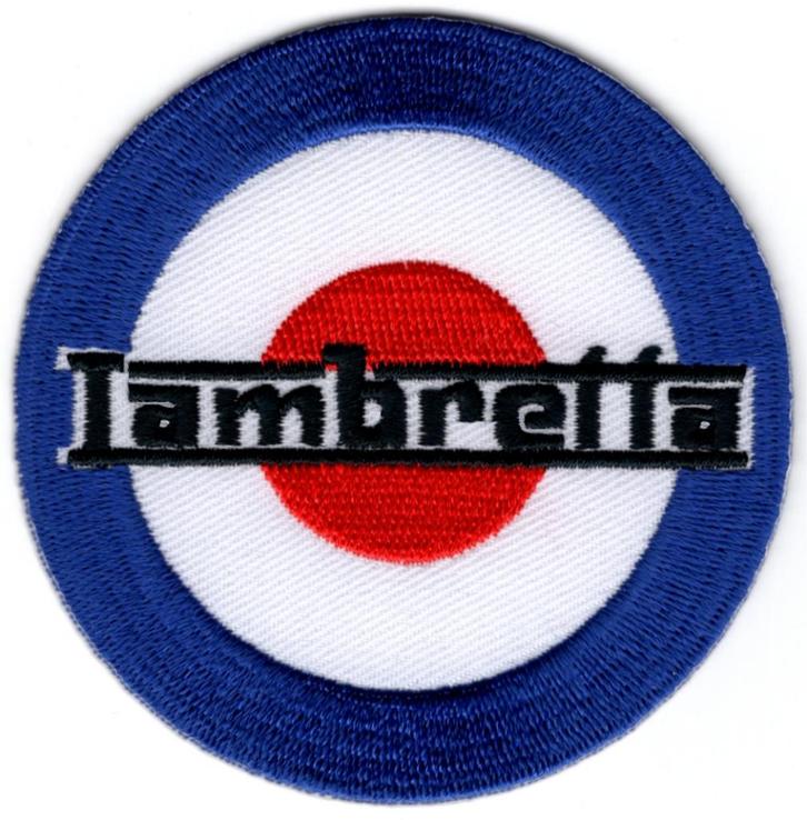 Lambretta stoffen opstrijk patch embleem #1, Motos, Accessoires | Autocollants, Envoi