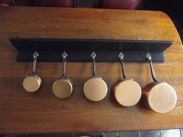 Koperen potten / pannen beschikbaar voor biedingen