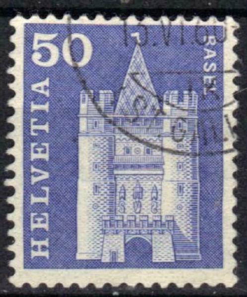 Zwitserland 1960-1963 - Yvert 651 - Courante reeks (ST), Timbres & Monnaies, Timbres | Europe | Suisse, Affranchi, Envoi