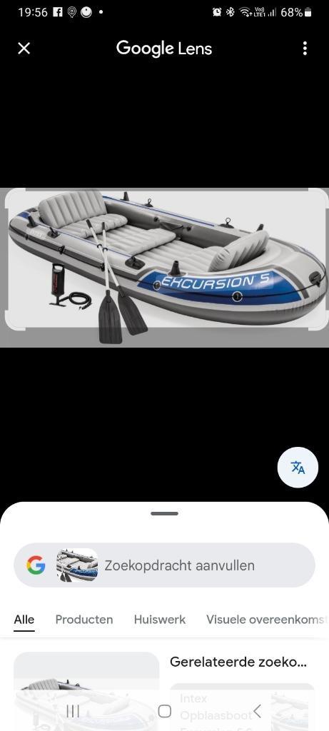 Opblaasbare boot intex, Watersport en Boten, Rubberboten, Zo goed als nieuw, Overige merken, Overige materialen, Ophalen