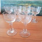 6 antieke glazen, Antiek en Kunst, Antiek | Glaswerk en Kristal, Ophalen of Verzenden