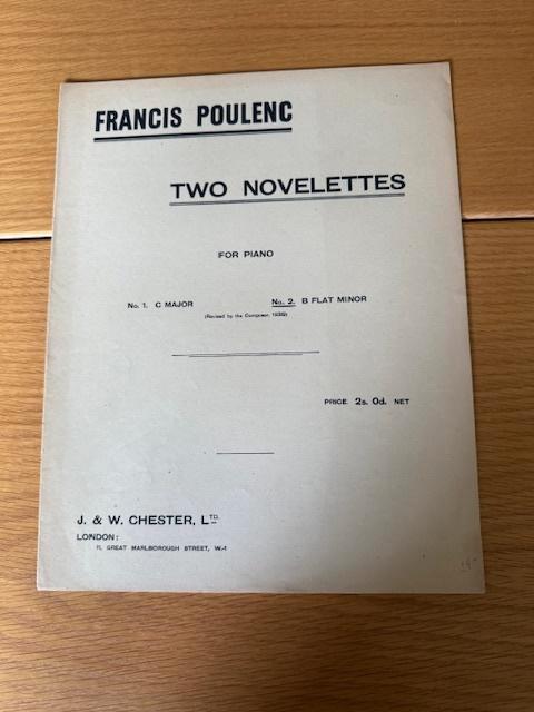 Francis Poulenc – Novelette No. 2 in Bes klein, Muziek en Instrumenten, Bladmuziek, Gebruikt, Artiest of Componist, Klassiek, Piano