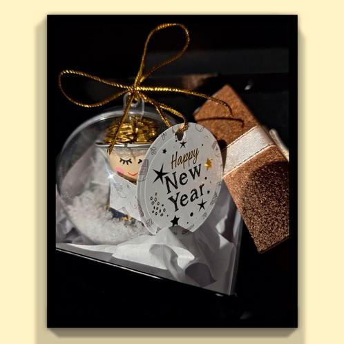 Originele wensen in een gevulde kerstbal, Diversen, Kerst, Nieuw, Ophalen of Verzenden