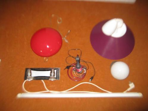 plafond-muur-nachtkastje en neonlampen, Huis en Inrichting, Lampen | Plafondlampen, Zo goed als nieuw, Glas, Metaal, Ophalen of Verzenden