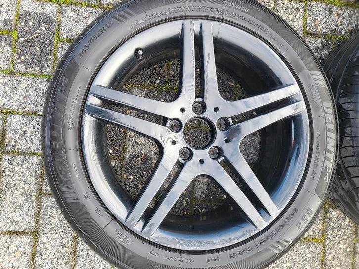 Mercedes 18 inch breedset velgen, Auto-onderdelen, Banden en Velgen, Banden en Velgen, Zomerbanden, 18 inch, 245 mm, Personenwagen