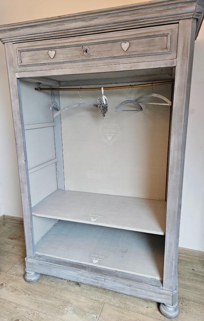 Superbe meuble Lingère, garde robe, patinées en bois plein, Maison & Meubles, Armoires | Penderies & Garde-robes, Utilisé, Enlèvement