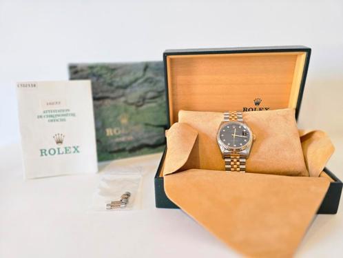 Rolex Datejust ref 16233, diamond dial, full set, Handtassen en Accessoires, Horloges | Heren, Zo goed als nieuw, Polshorloge