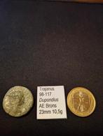 Keizer Trajanus  Type: Bronzen AE Dupondius, Ophalen of Verzenden, Overige landen, Losse munt