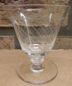 4 gestreepte kristallen glazen - BLS - 7 x 6 cm - € 4, Antiek en Kunst, Antiek | Glaswerk en Kristal, Ophalen