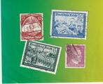 lot van 4 postzegels van Duitsland van de oorlog , afgestemp, Postzegels en Munten, Ophalen of Verzenden, Duitse Keizerrijk, Gestempeld