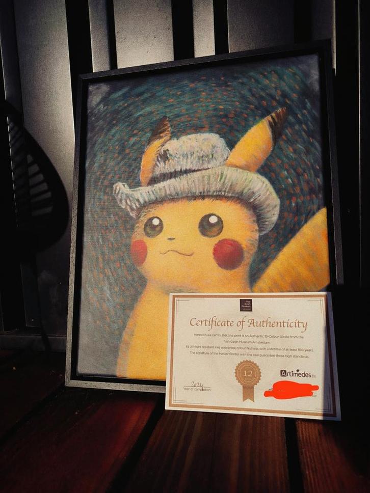 ️limited edition met certi Pikachu of Eevee Van Gogh Canvas, Hobby en Vrije tijd, Verzamelkaartspellen | Pokémon, Ophalen of Verzenden