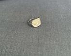 Ring met natuurlijke fancy kleur diamanten 14ct wit goud, Ophalen, Wit, Nieuw, Met edelsteen