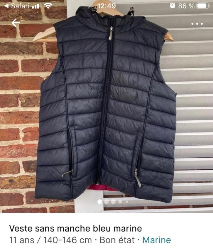 Veste sans manche T:146/152, Kinderen en Baby's, Kinderkleding | Maat 152, Gebruikt, Jongen of Meisje, Overige typen, Ophalen