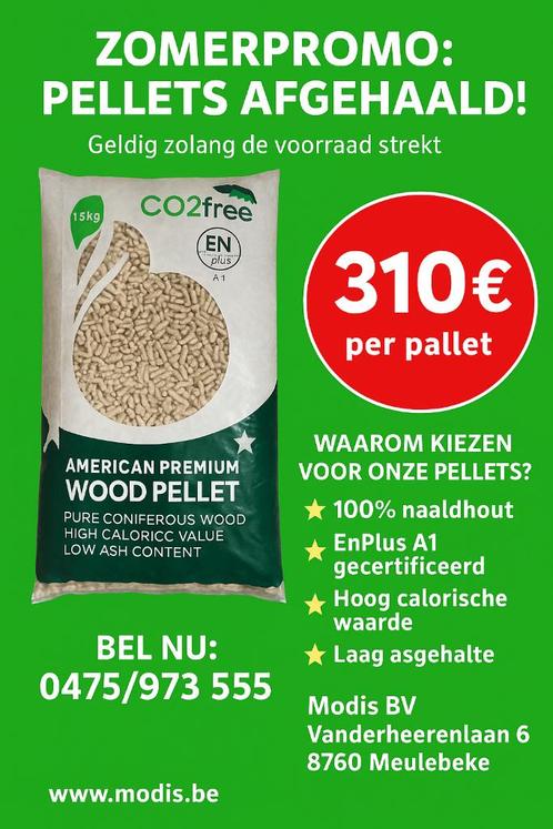 American Premium pellets – 310€/pallet – ENPlus A1, Tuin en Terras, Brandhout, Overige houtsoorten, 6 m³ of meer, Ophalen